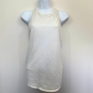 Lululemon All Tied Up Tank White Sz 4 Athletic Workout Gym Running Lounge Active